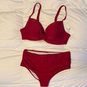 Beachsissi Elegant Red Bikini Set